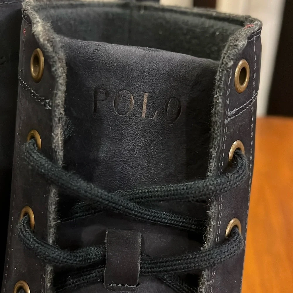Polo Ralph Lauren Ranger Mallet Bear Boots GS Boys Girls blue Youth Size 2